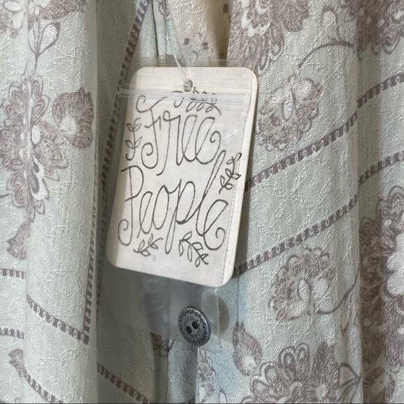 Free People Changing Times Print Tunic in White/Blue - Picture 4 of 10